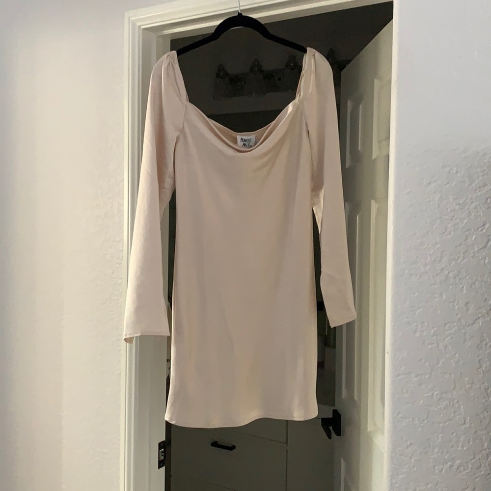 White silk dress